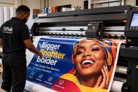 Printing a large-format flex banner